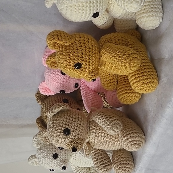 Crochet teddy bear, LAST ONE, Made by Mom - Picture 2 of 5